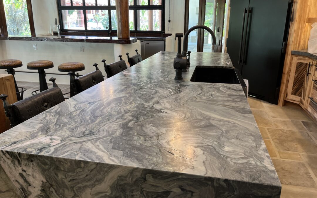 Grey Quartzite countertop in Orange County, CA